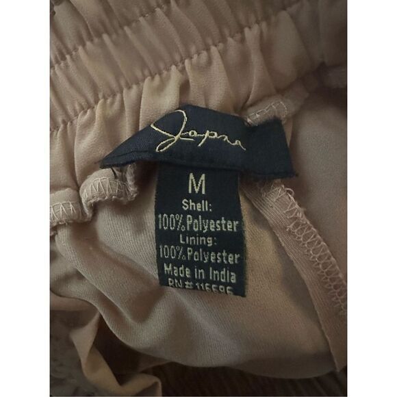 Japna Women’s medium tan brown Accordion Pleated Dress Pants flowy lightweight - Picture 4 of 6